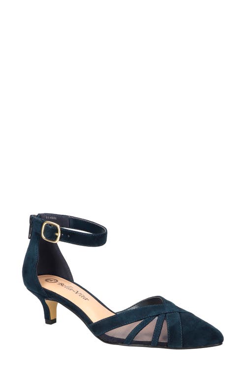 Bella Vita Women's Malani Kitten Heel Pumps In Navy Suede