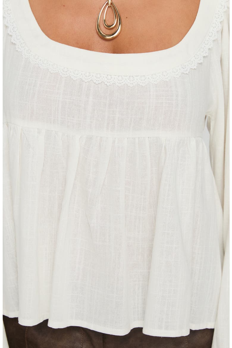 Benjie Long Sleeve Top, Alternate, color, WHITE