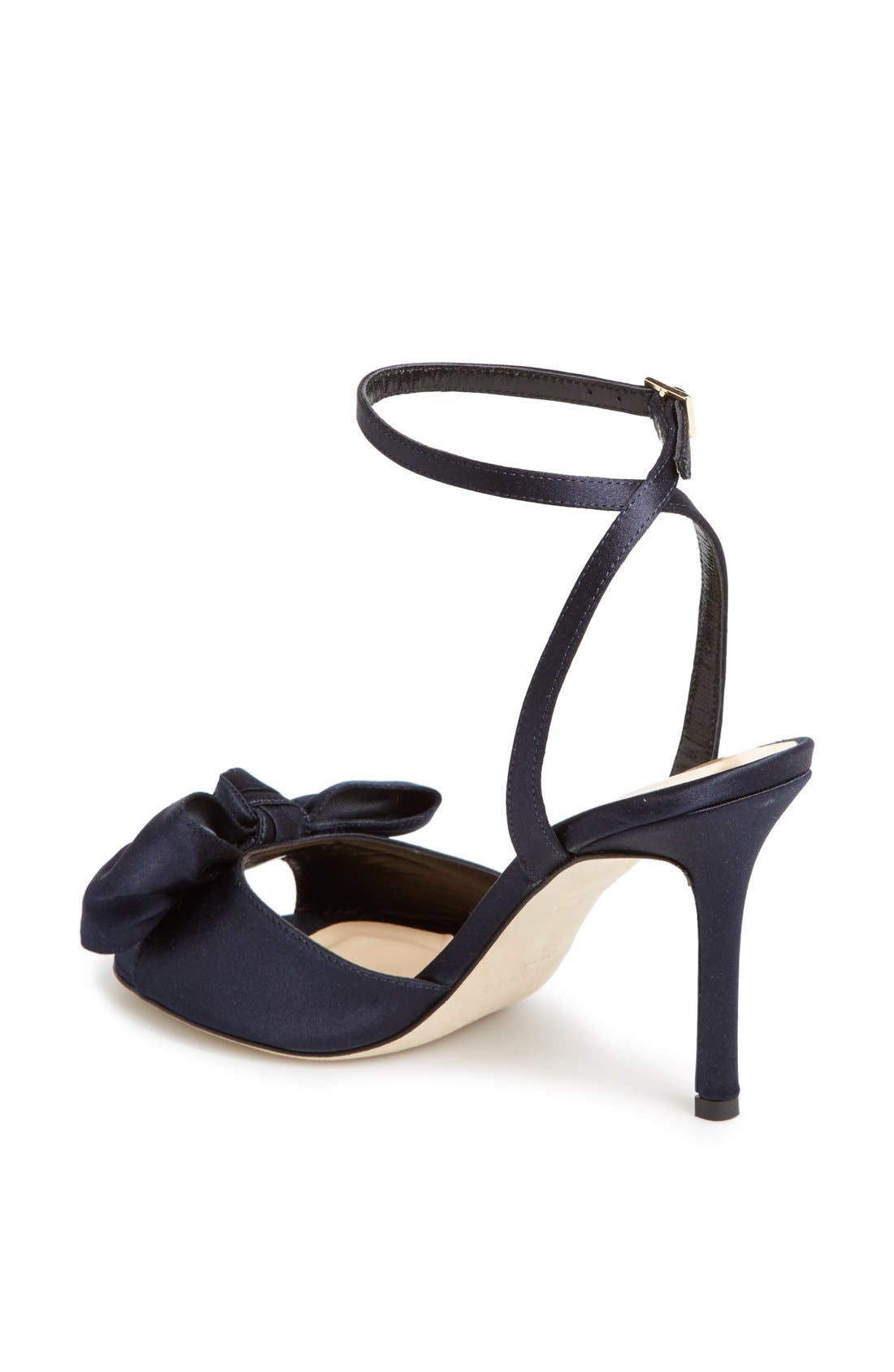 'ilexa' satin sandal, Main, color, NAVY SATIN
