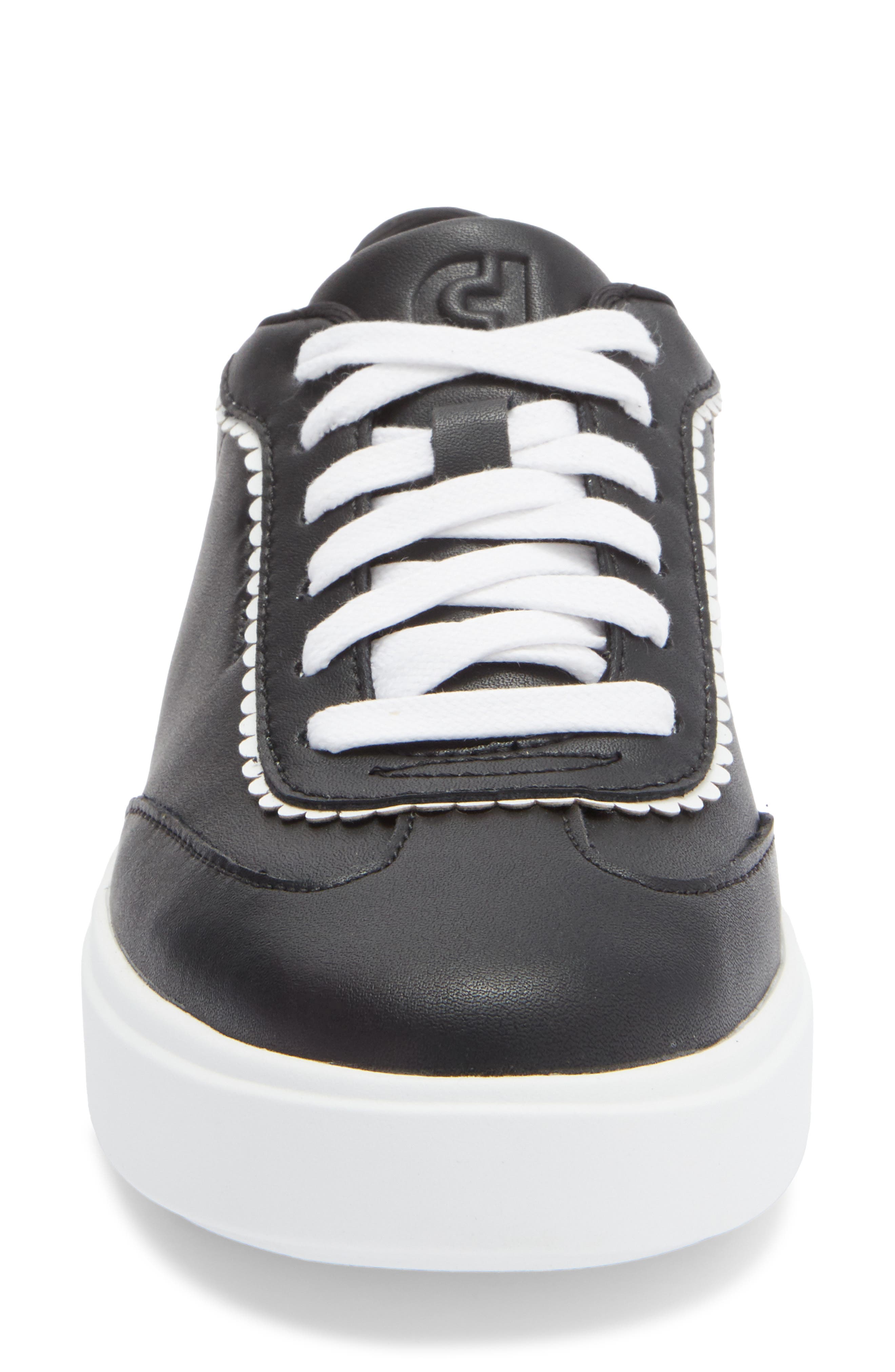 Cole Haan Grand Crosscourt Arlowe Sneaker, Alternate, color, Black Leather/ White Leather