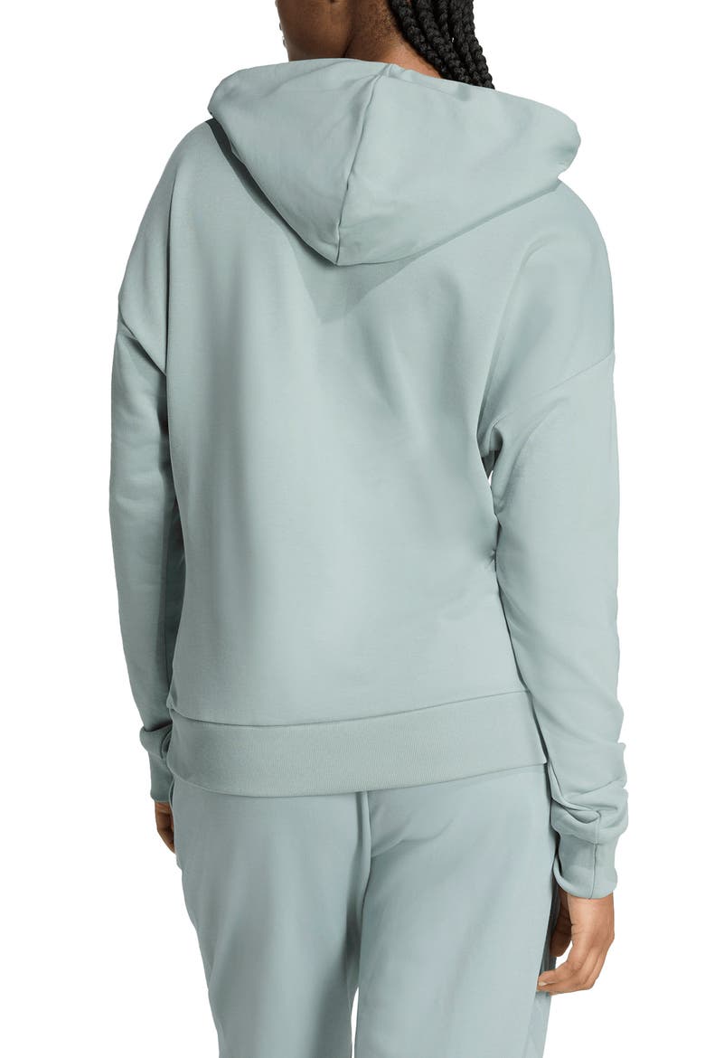 Drawstring Hood Hoodie, Alternate, color, WONDER SAGE/ WHITE