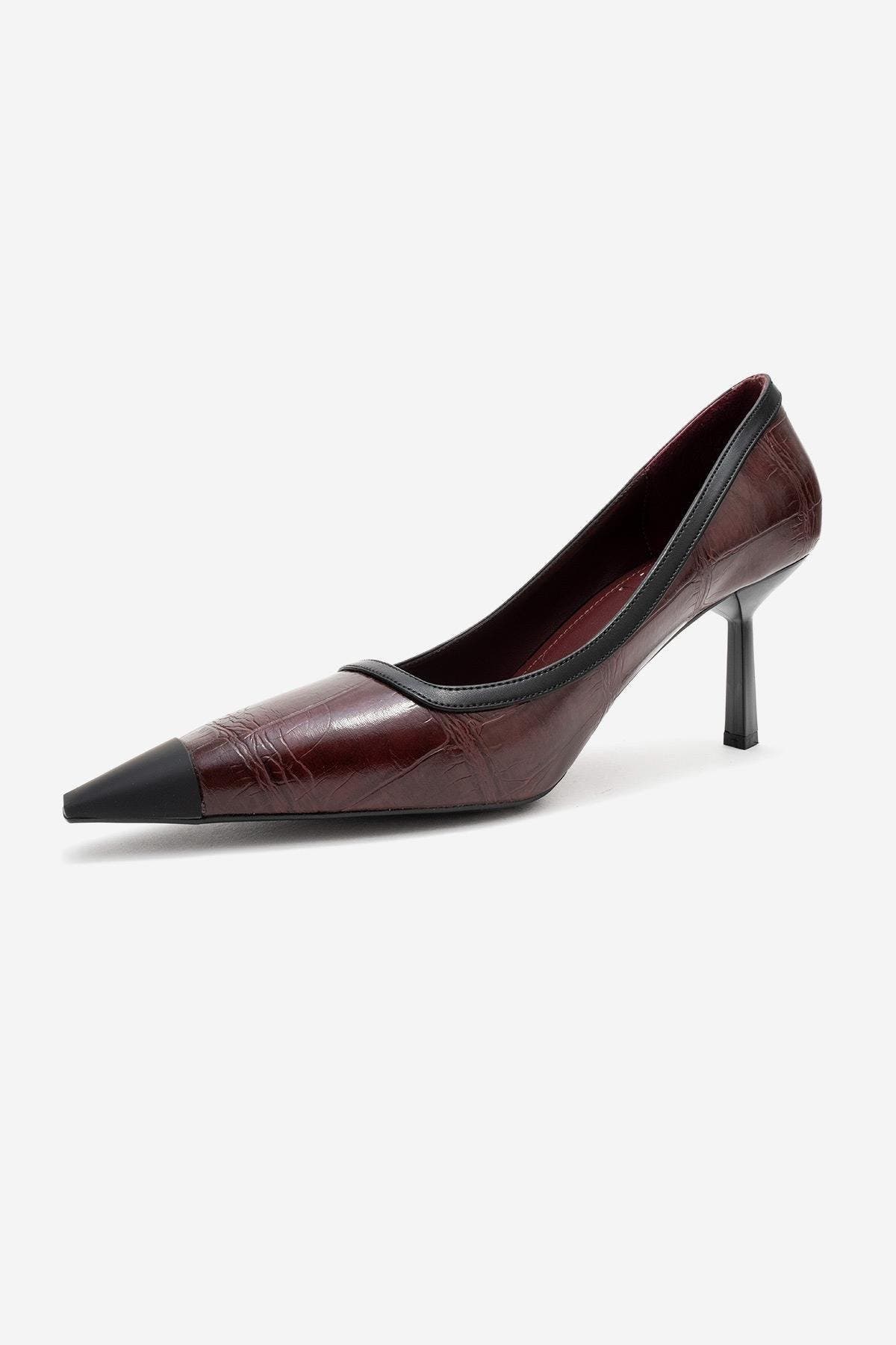 Rona Pointed Toe Pump, Alternate, color, Burgundy Printed