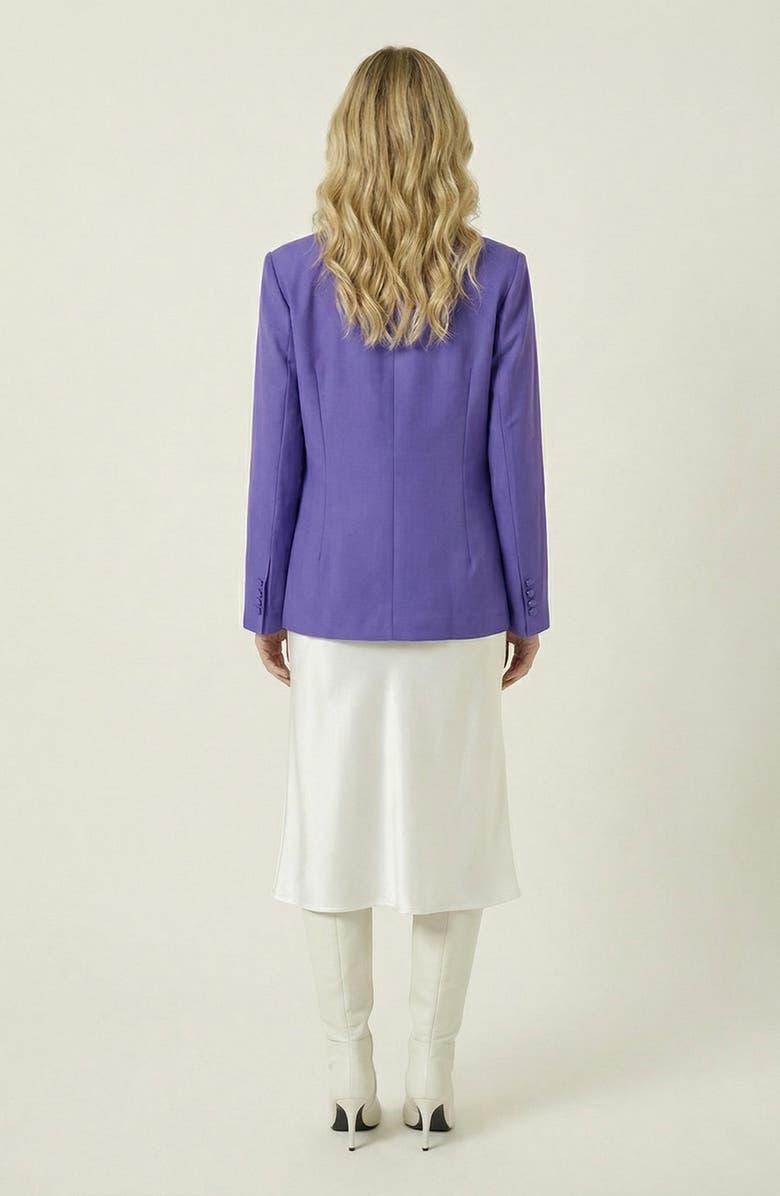 Modenaire 3D Floral Appliqué Tailored Blazer, Alternate, color, Purple