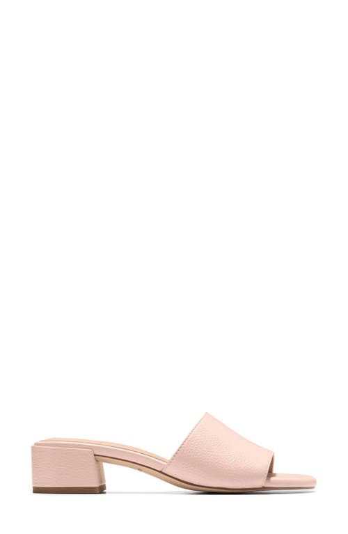Cole Haan Calli Single Band Block Heel Slide Sandal In Cameo Rose Leather