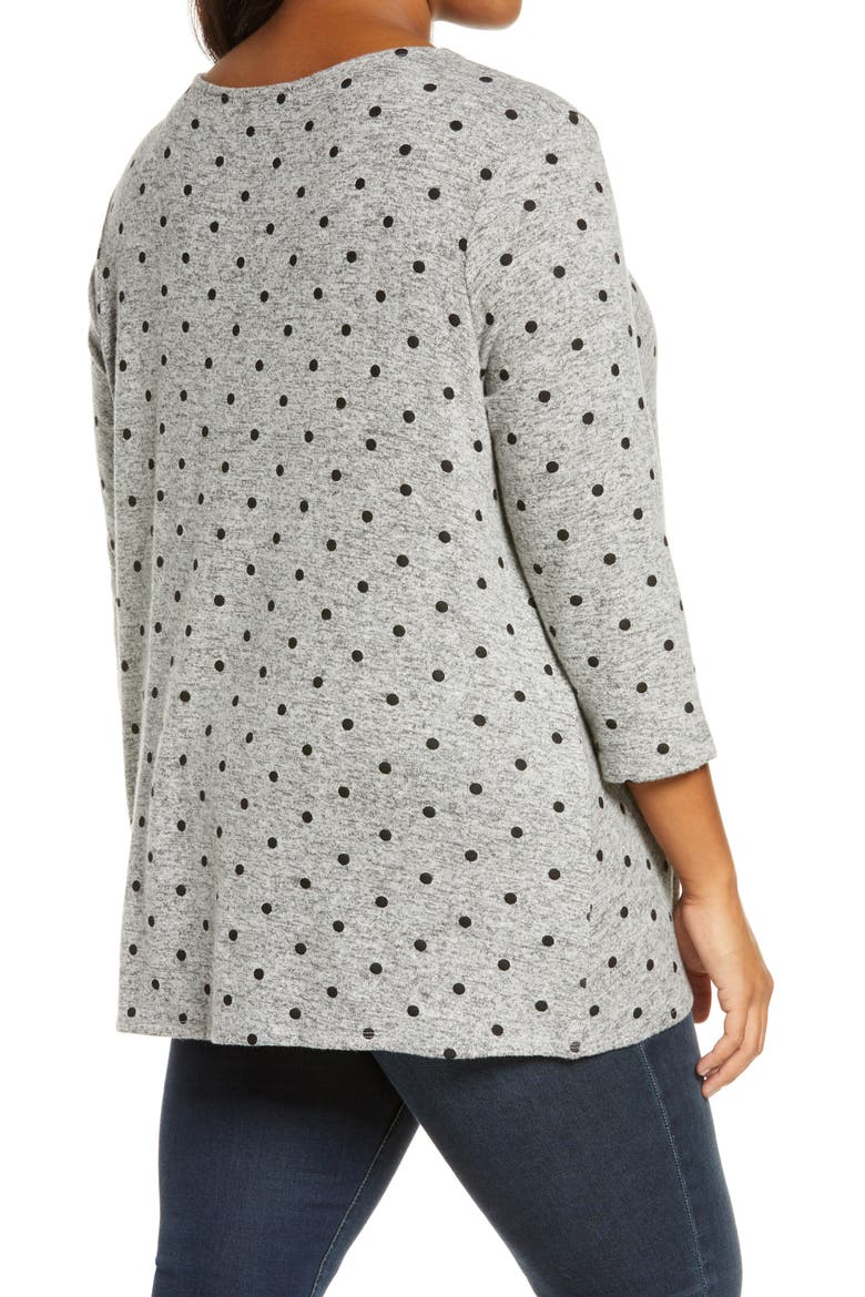Gibson Twist Front Top, Alternate, color, HEATHER GREY DOT