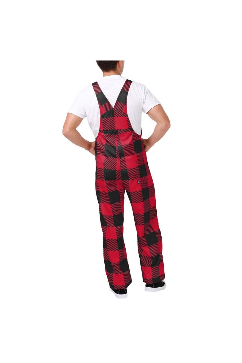 Men's FOCO  Red Atlanta Falcons Big Logo Plaid Overalls, Alternate, color, Red