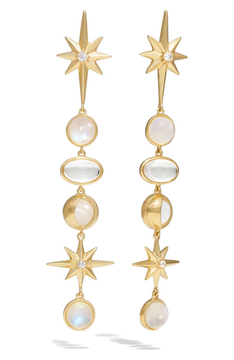 Awe Inspired Midnight Reflection Drop Earrings, Main, color, 14K Gold Vermeil