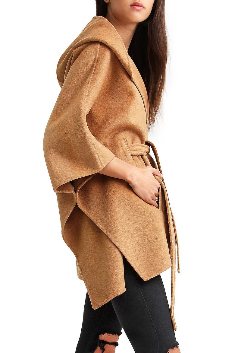 Jackson Landing Wool Blend Cape Coat, Alternate, color, CAMEL