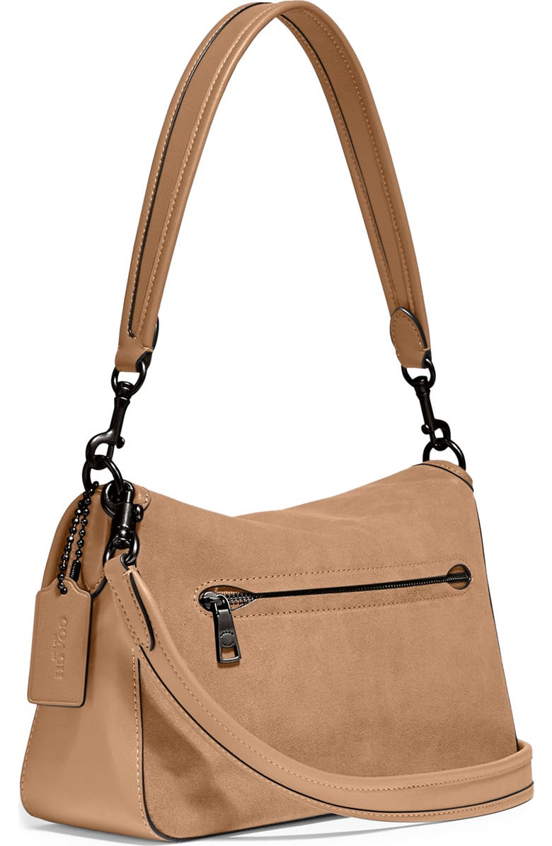 COACH Leather & Suede Shoulder Bag, Alternate, color,