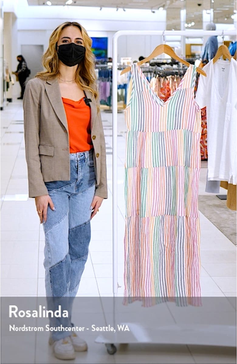 Corinne Stripe Tiered Maxi Dress, sales video thumbnail