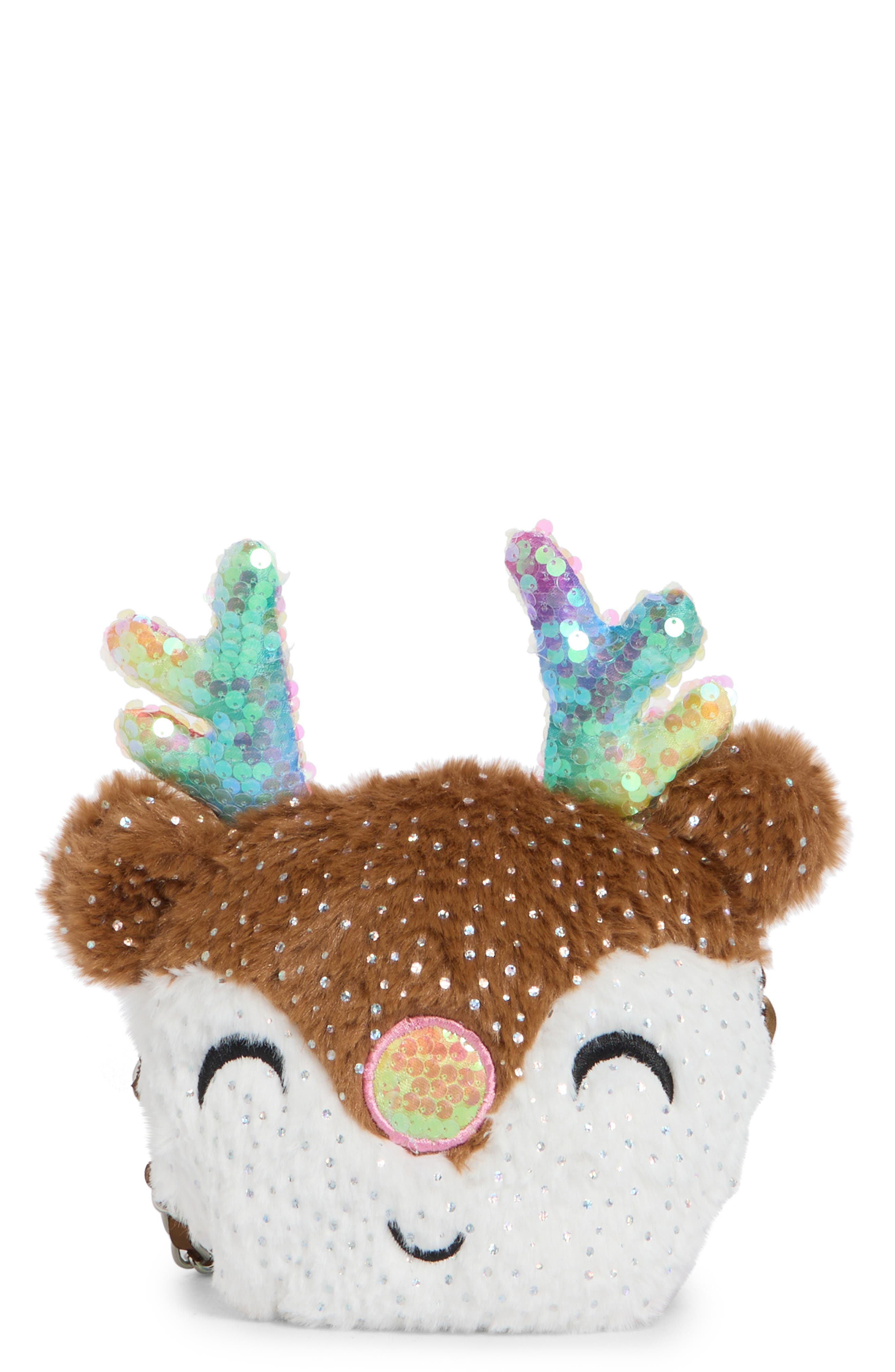 Kids' Plush Reindeer Crossbody Bag