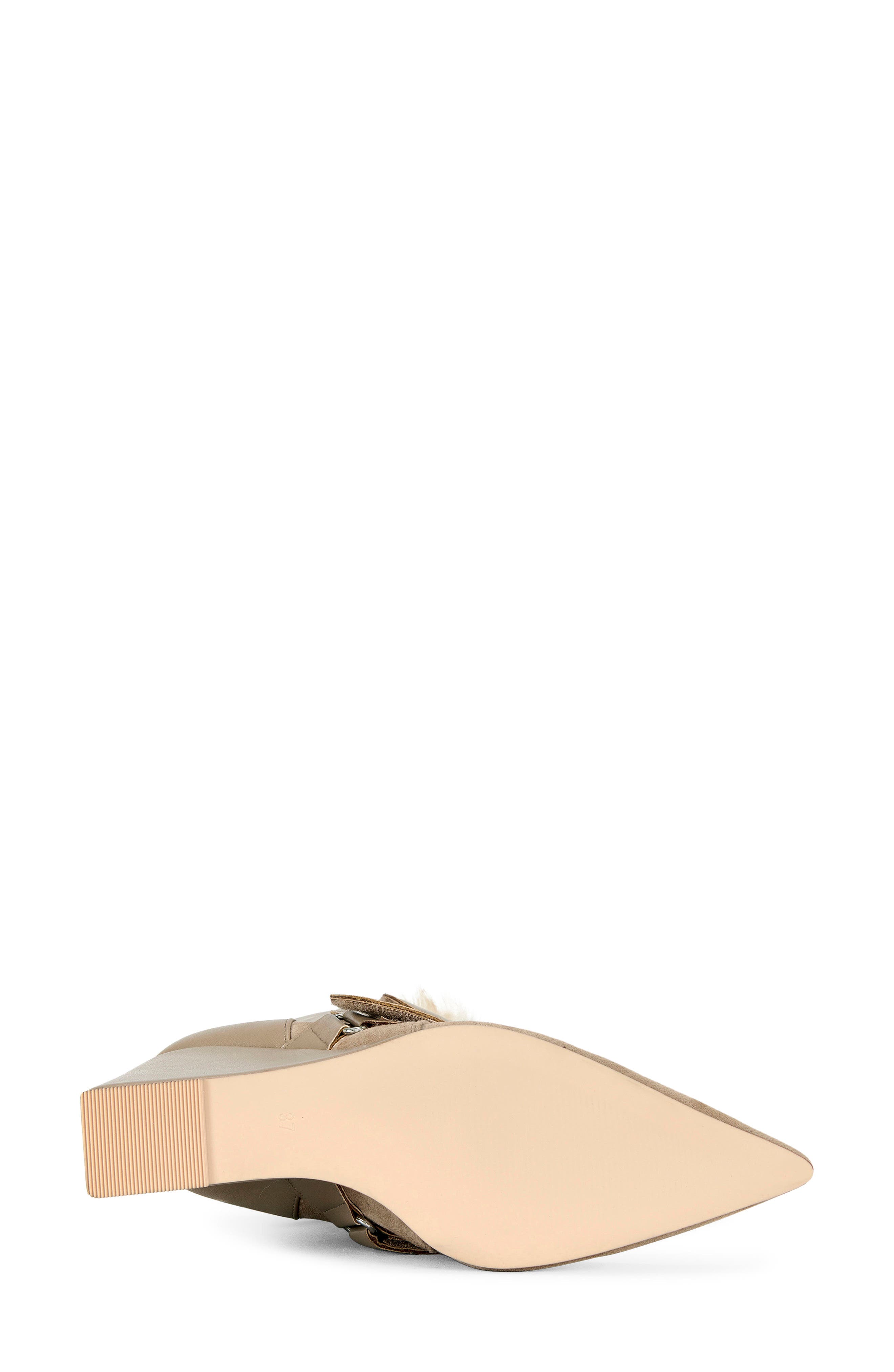 AZALEA WANG Maranette Faux Fur Wedge Bootie, Alternate, color, Tan