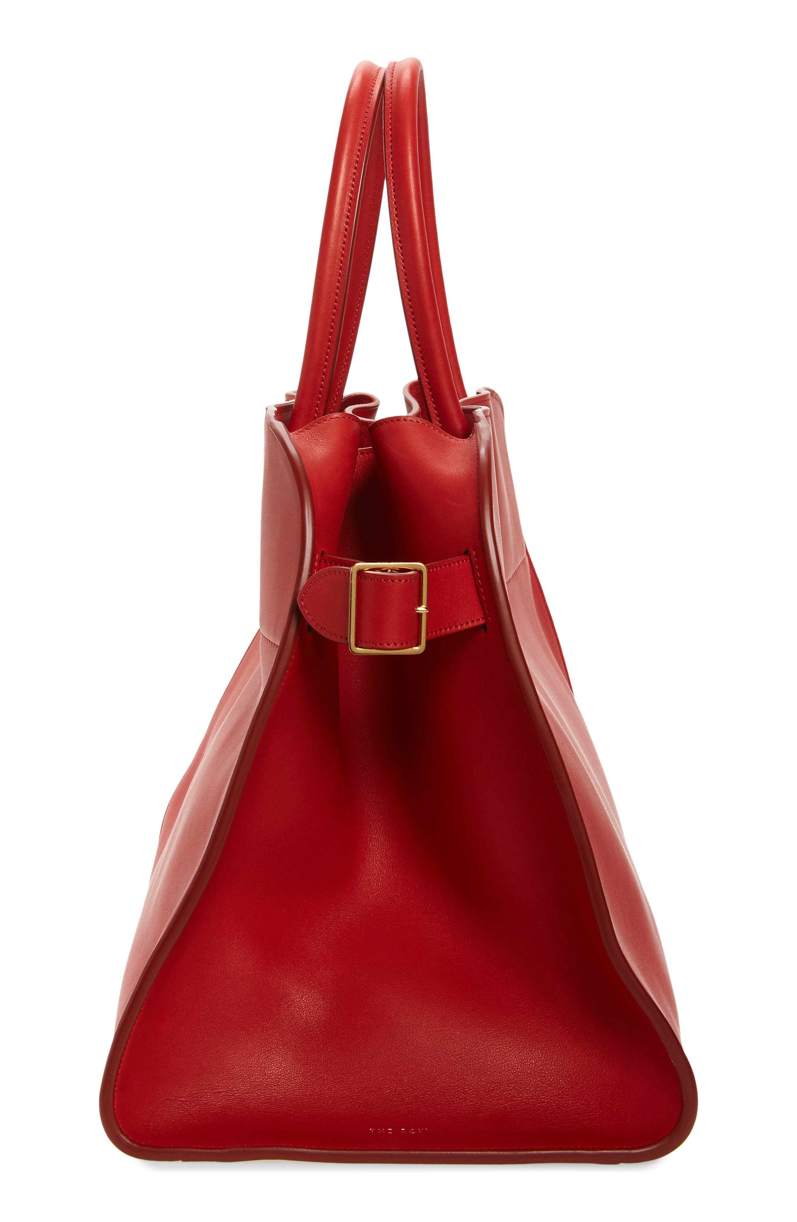 The Row Margaux 17 Leather Bag, Alternate, color, 