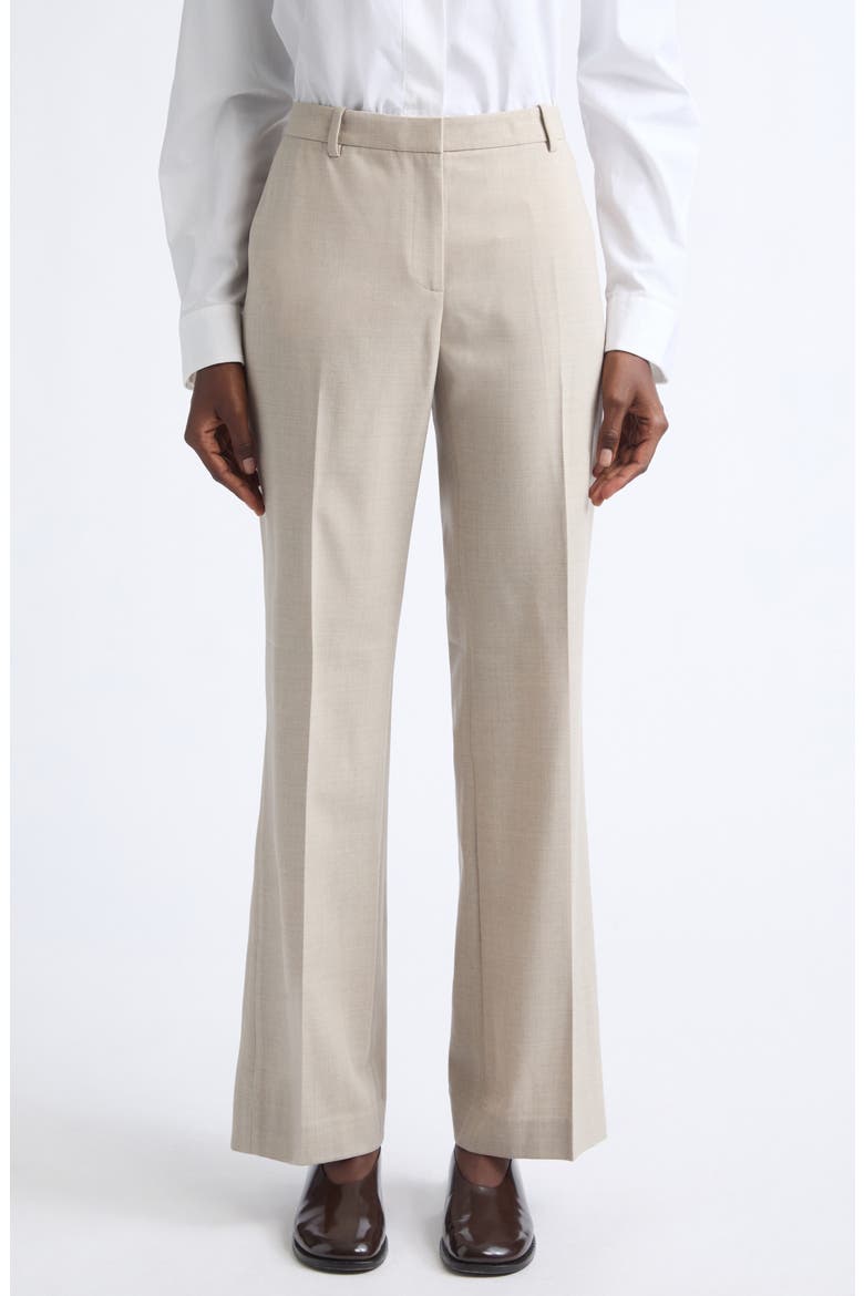 Greene Stretch Wool Straight Leg Pants, Main, color, SANDSTONE MELANGE