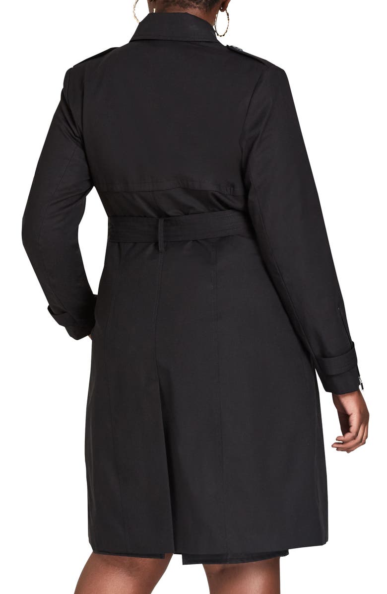 City Chic Mystique Trench Coat, Alternate, color, 