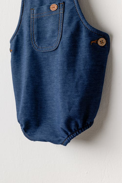 Andy Wawa Casual Pocket Romper In Indigo