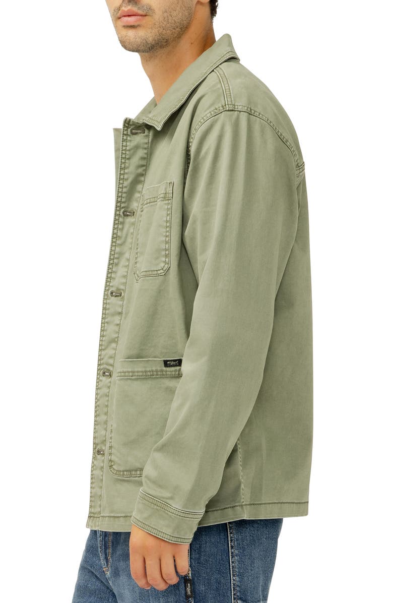 Silver Jeans Co. Cotton Twill Chore Jacket, Alternate, color, Palm Green