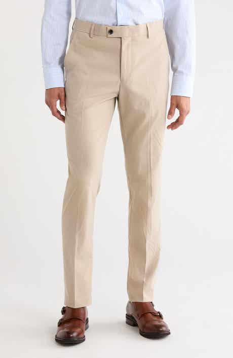 Flat Front Oxford Dress Pants