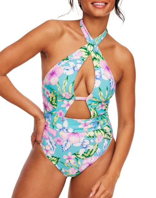 Adore Me Brinlee Women's Swimwear One-piece In Tropical Blue