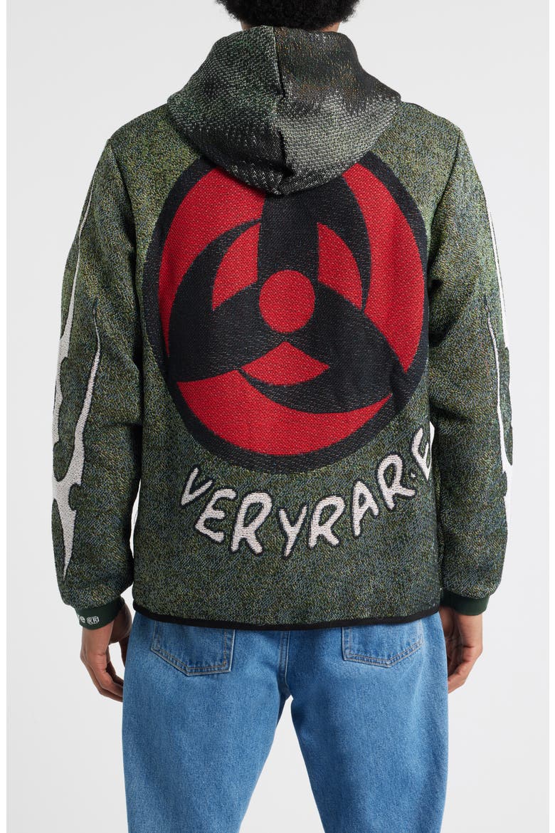 Kid Obito Jacquard Hoodie, Alternate, color, GREEN