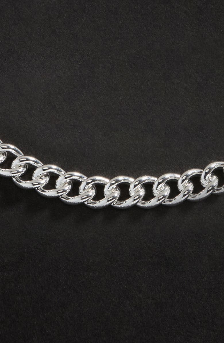 YOJ Loop Curb Chain Bracelet in Silver, Alternate, color, Silver