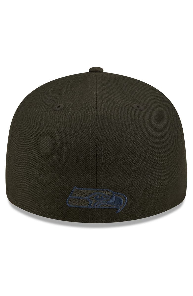 New Era Men's New Era Black Seattle Seahawks 2022 Sideline 59FIFTY Low Profile Pop Fitted Hat, Alternate, color, 