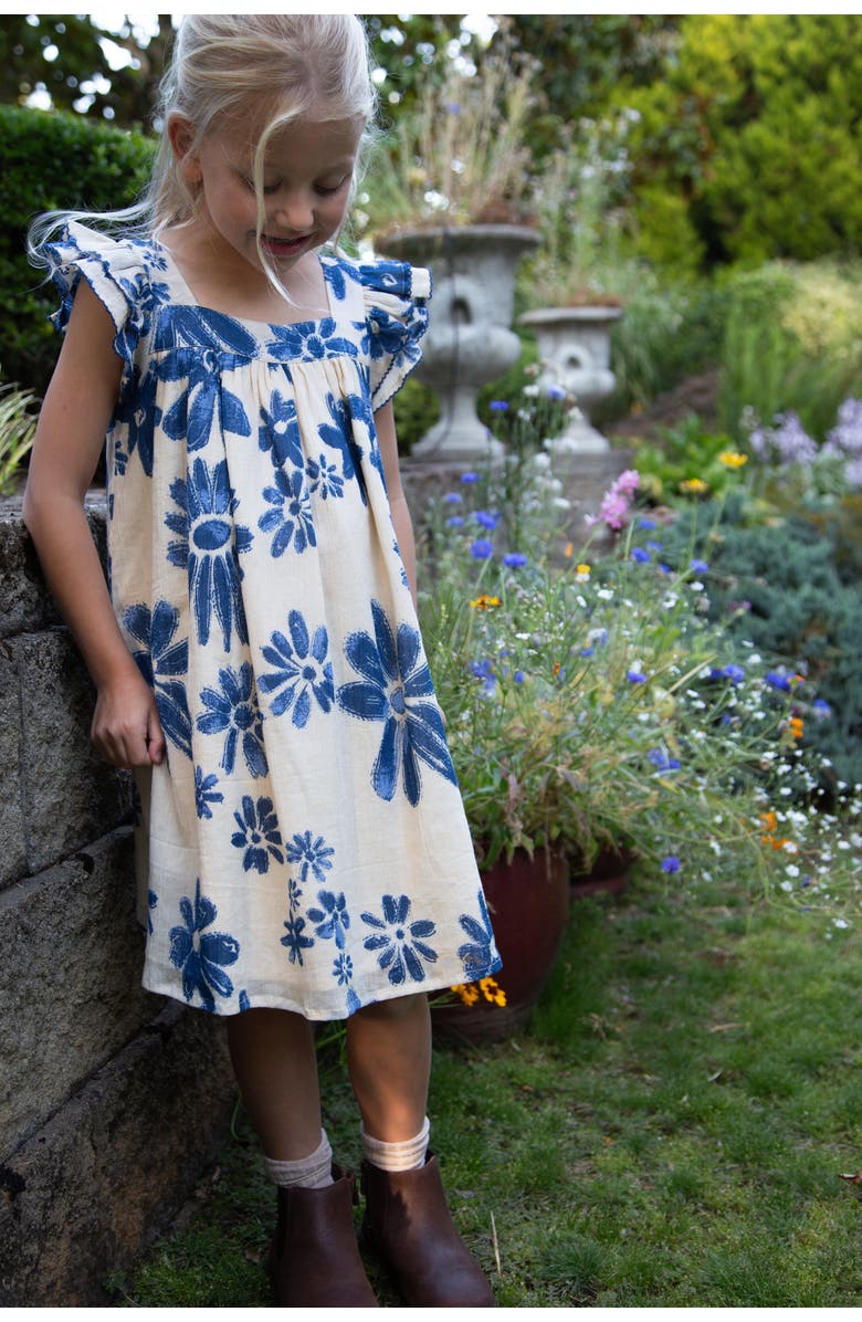 Beet World Everly Square Neck Dress, Alternate, color, Blue