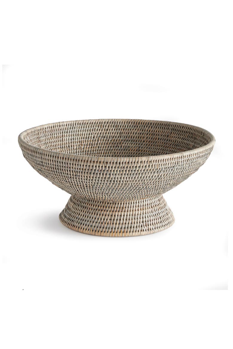 Burma Rattan Offering Decorative Bowl, Main, color, Gray