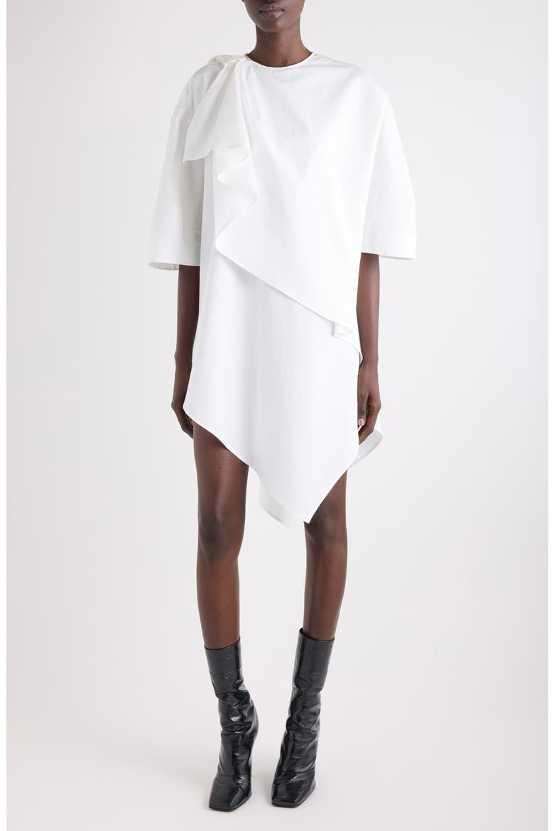 Bow Short Dress, Main, color, WHITE