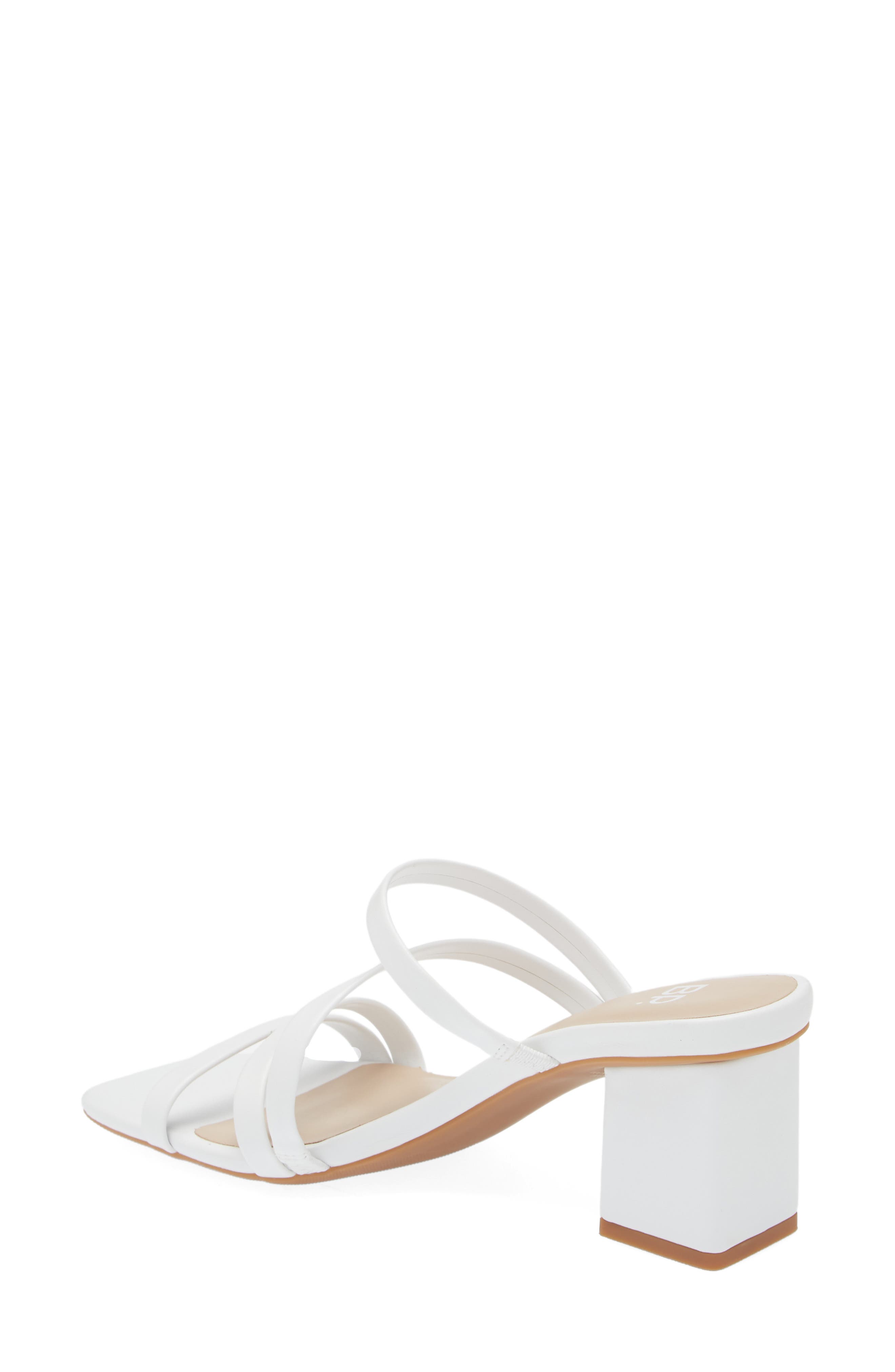 Bertie Metallic Strappy Sandal, Alternate, color, WHITE
