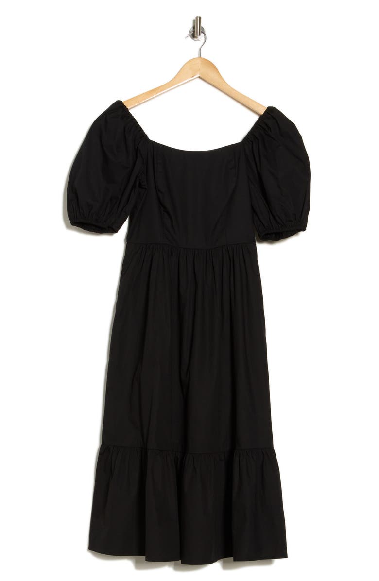 Vince Camuto Cotton Puff Sleeve Midi Dress, Alternate, color,