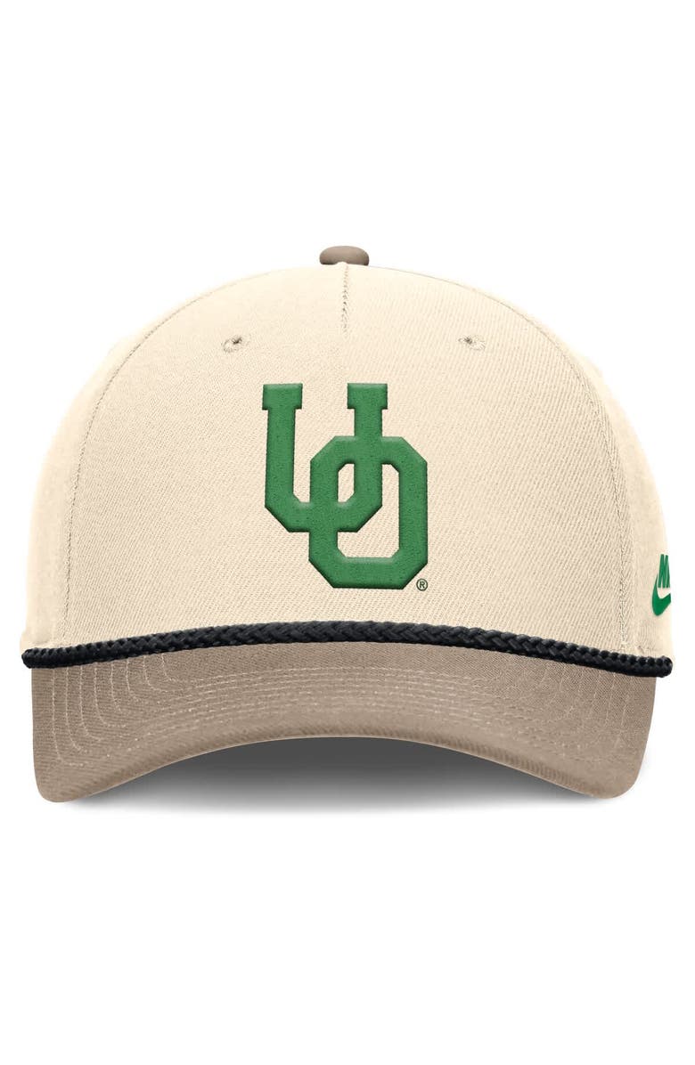 Nike Men's Nike Natural Oregon Ducks Rise Legacy Throwback Logo Adjustable Hat, Alternate, color,
