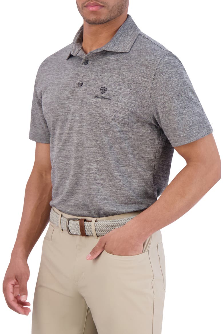 Yarn Dye Marl Performance Golf Polo, Alternate, color, CHARCOAL