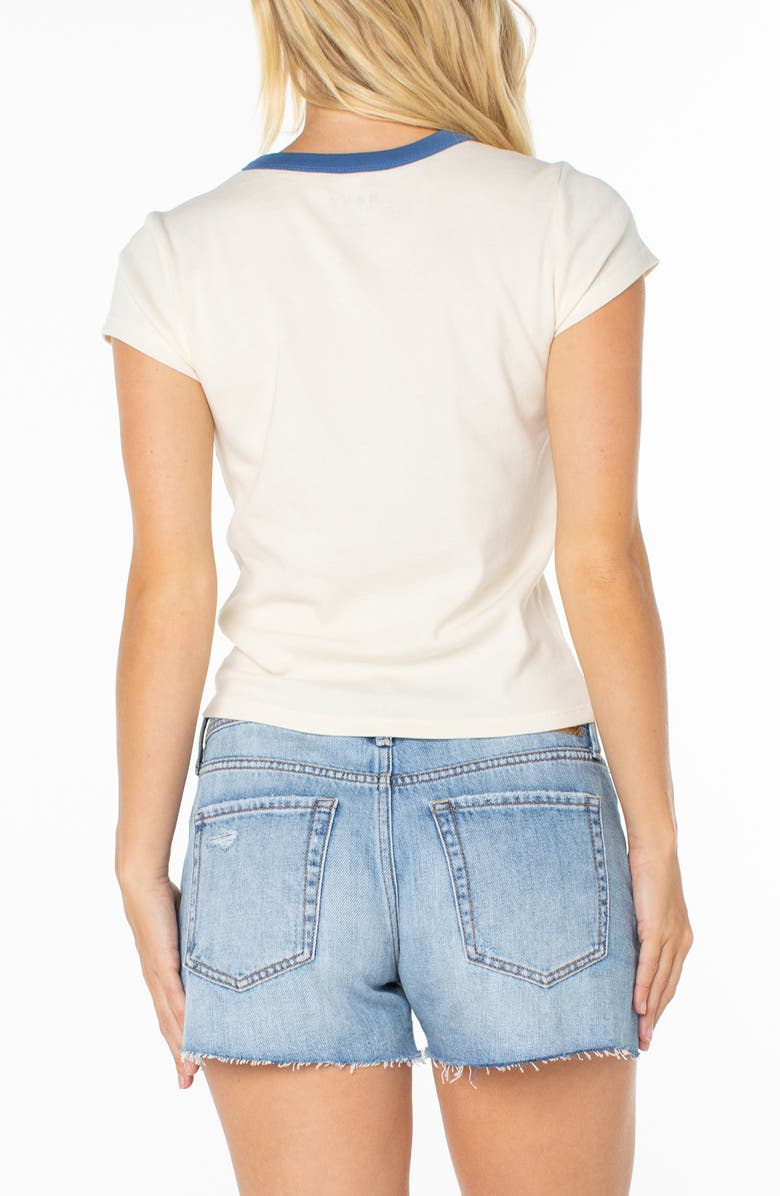 Roxy Hibiscus Swirl 90s Baby Tee, Alternate, color, Cloud Dancer