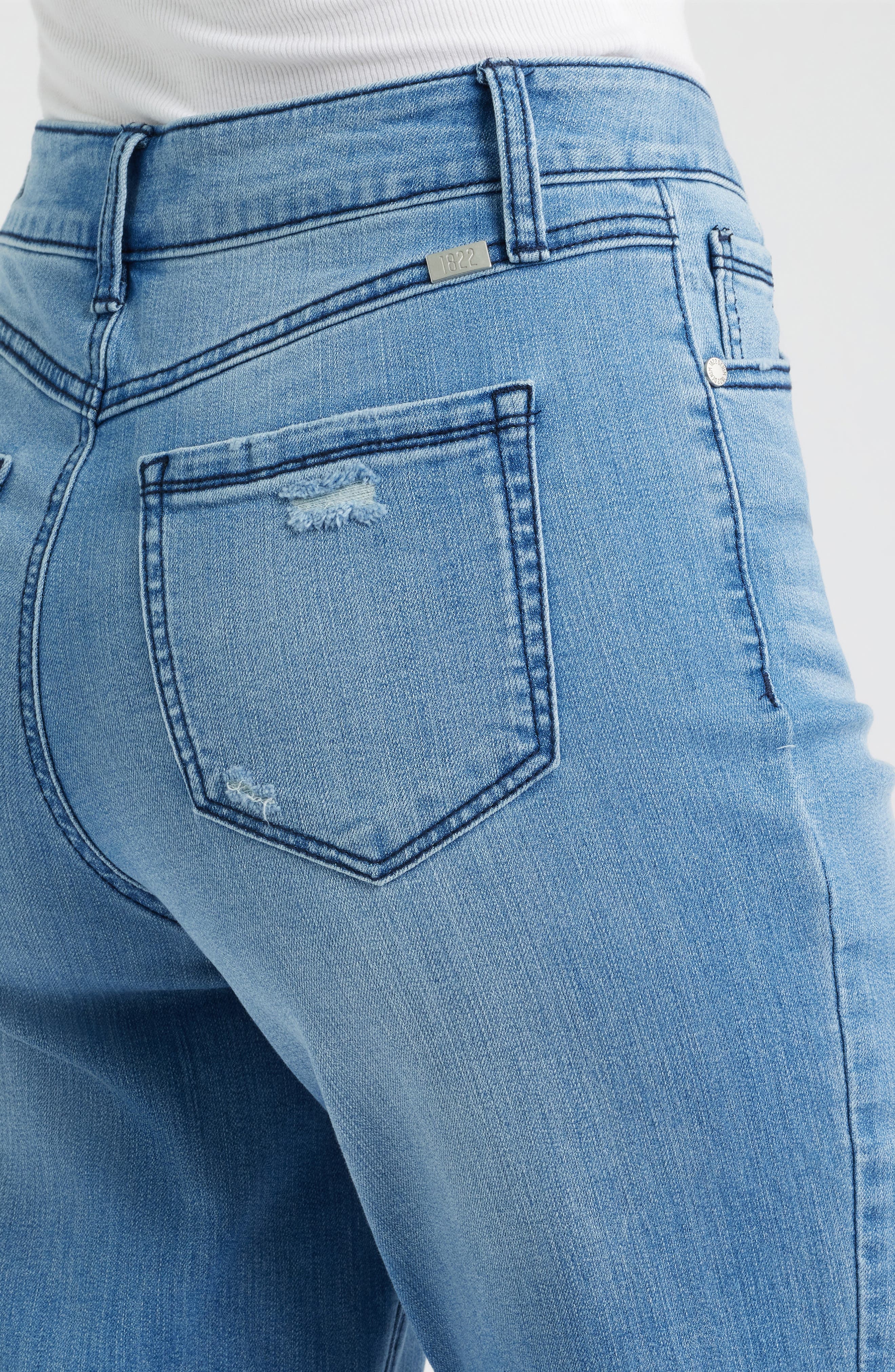1822 Denim Tomboy Raw Hem Straight Leg Jeans (Women) | Nordstrom