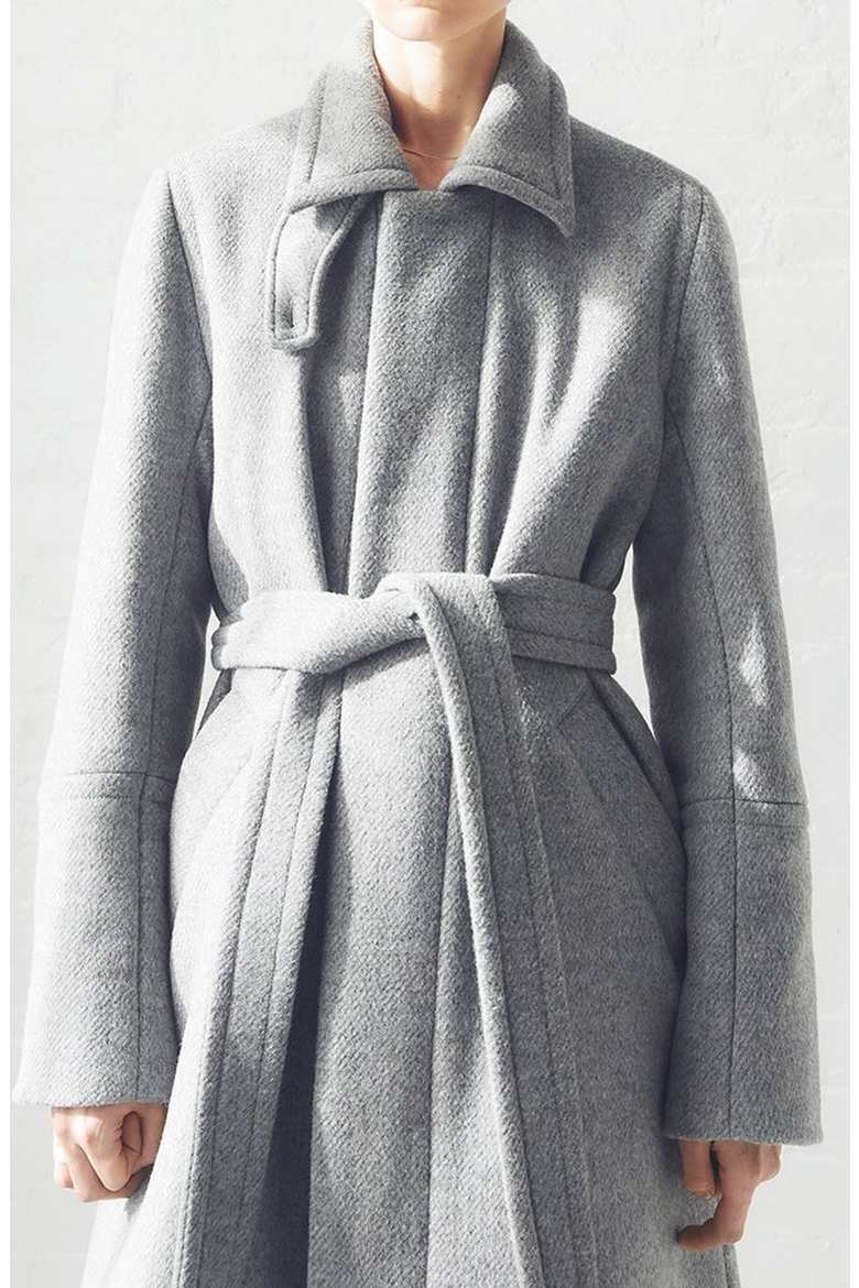 Down Wool Overcoat, Alternate, color, Gray