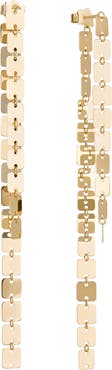 LANA 14K Gold Laser Square Chain Ear Jackets