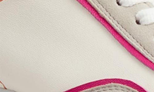 Lk Bennett Womens Mul-white Step Metallic-trim Low-top Leather Trainers In White