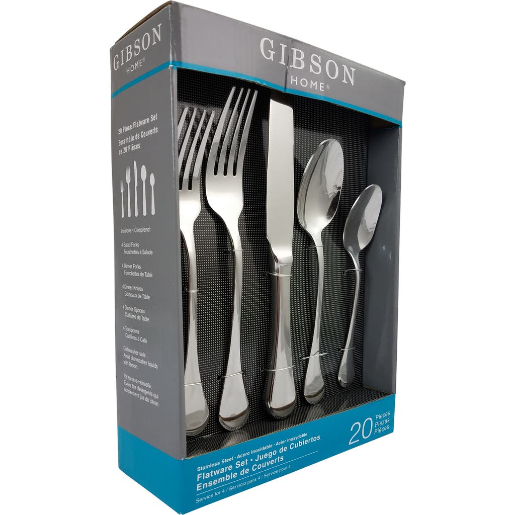 Gibson Home Gibson Home Classic Manchester 20-piece Flatware Set In Silver