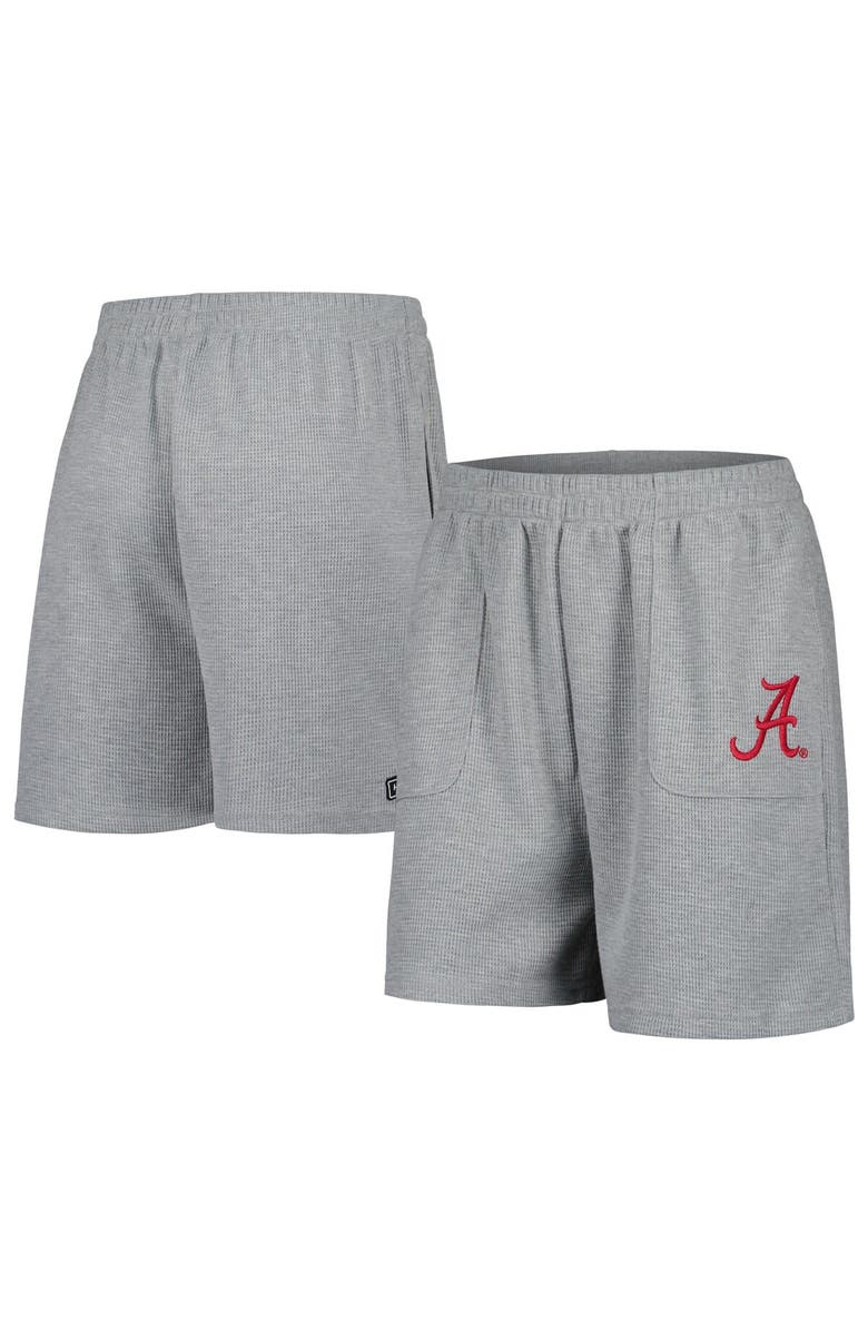 Hype and Vice Women's Hype and Vice Heather Gray Alabama Crimson Tide Pocket Hit Grand Slam Waffle Shorts, Alternate, color, Heather Gray