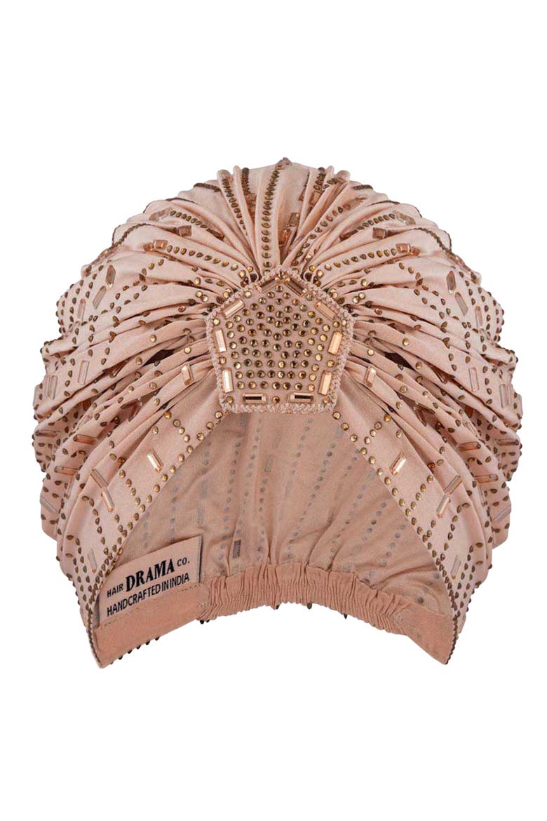 Sahara Glow Crystal Headwrap, Main, color, Beige