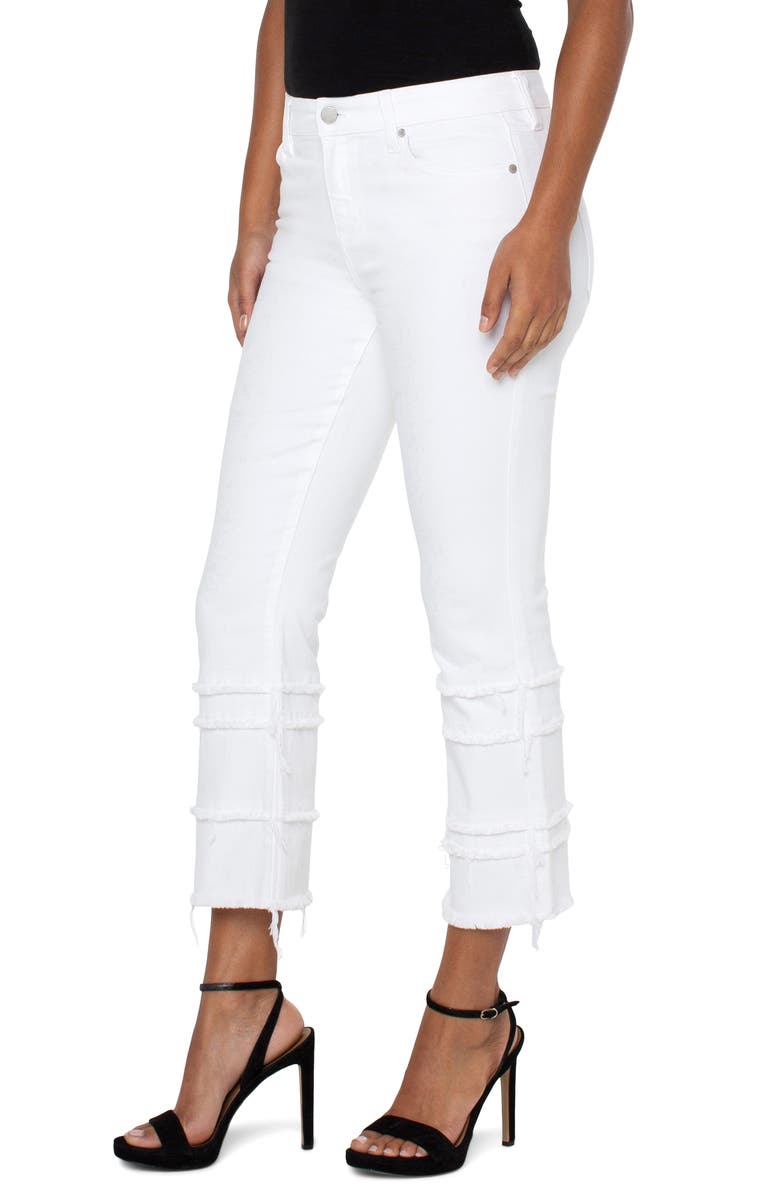 Liverpool Los Angeles Hannah Frayed Tiered Crop Flare Jeans, Alternate, color,