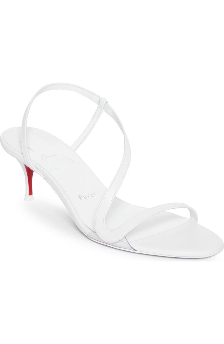 Christian Louboutin Rosalie Slingback Sandal, Main, color, Bianco