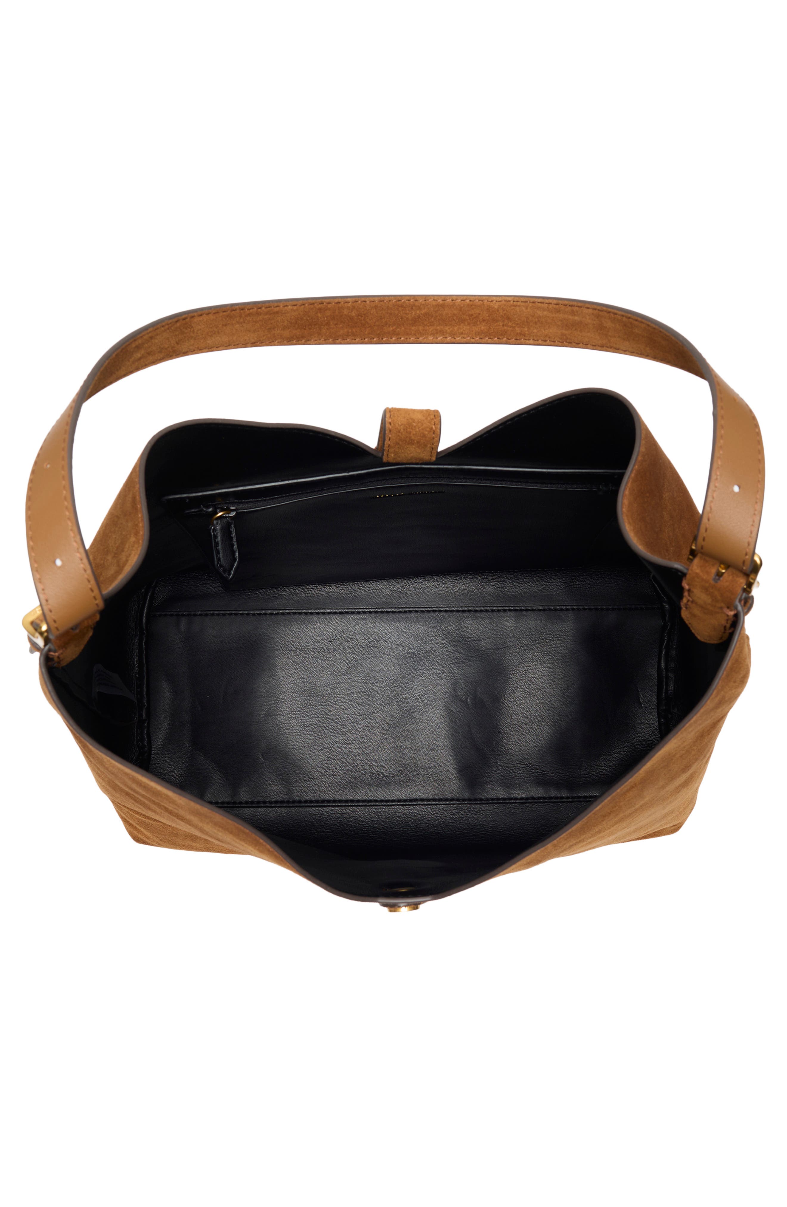 Rebecca Minkoff Megan Leather Hobo Bag, Alternate, color, Cannella