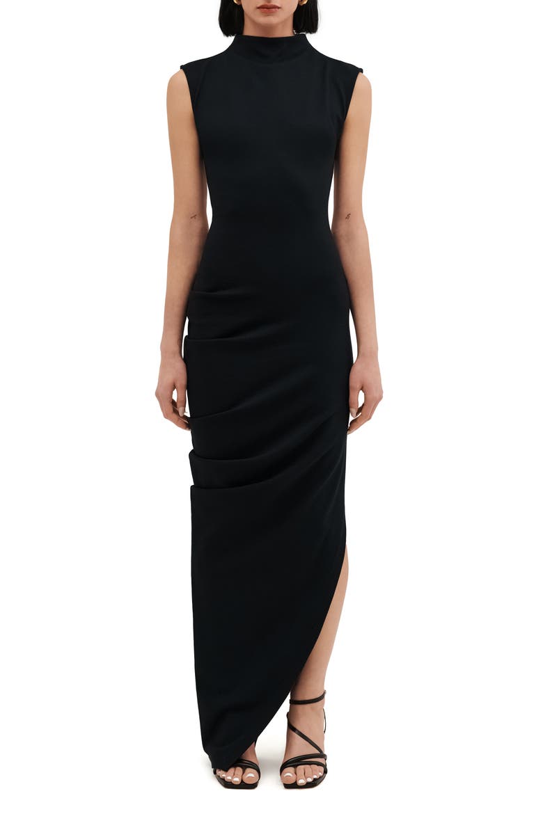 Copenhagen Sleeveless Gown, Main, color, BLACK