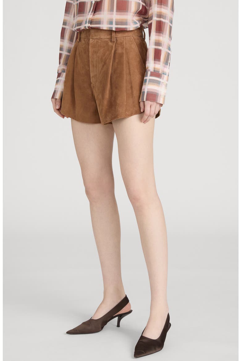 The Suede Utility Shorts, Alternate, color, CHAI