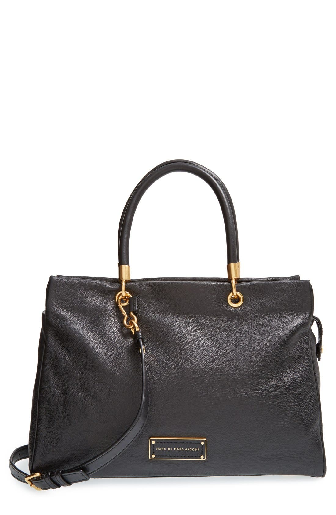MARC BY MARC JACOBS 'Too Hot to Handle' Tote, Main, color, BLACK