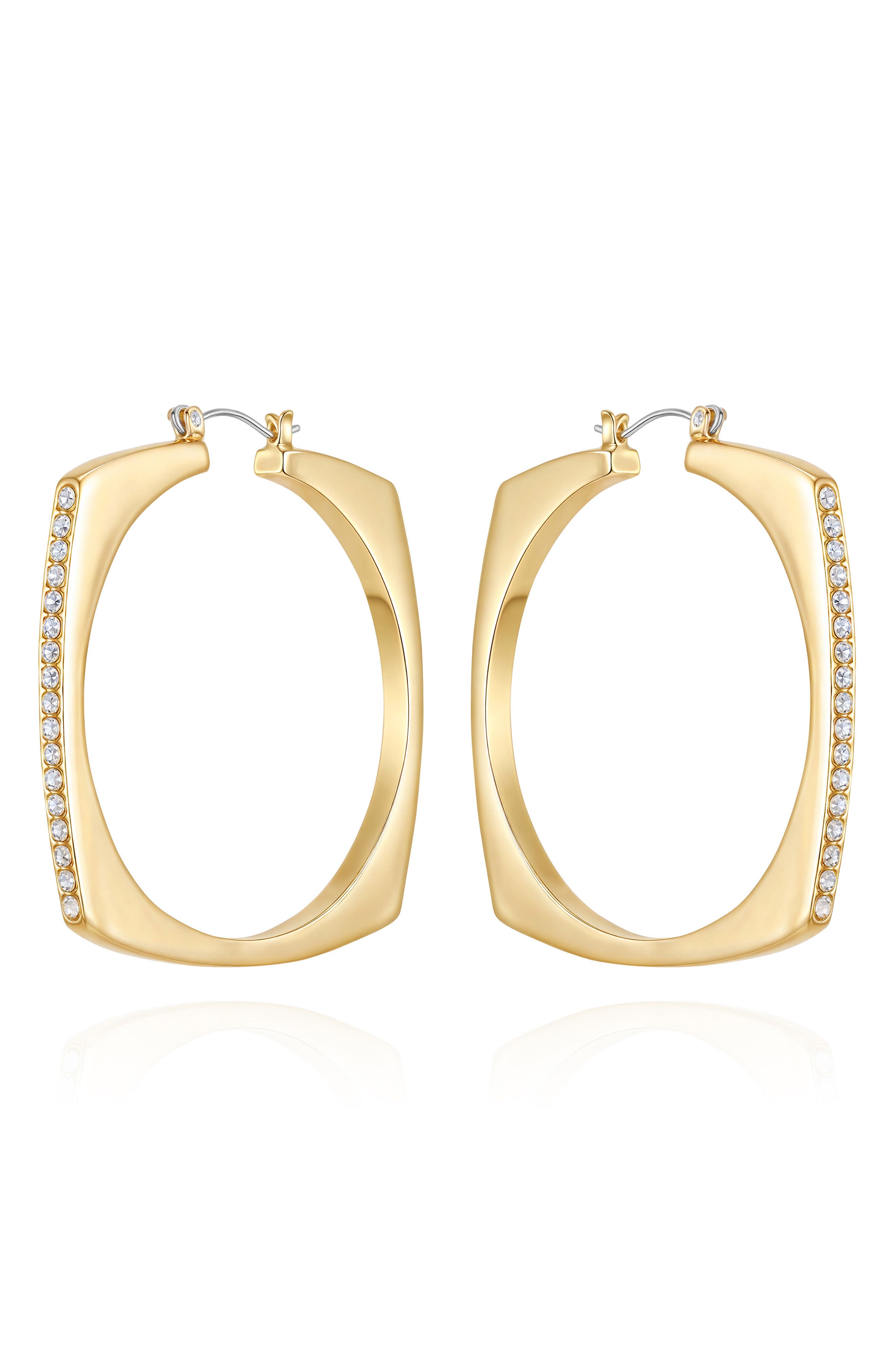 Vince Camuto Pavé Square Hoop Earrings