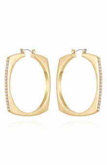 Vince Camuto Pavé Square Hoop Earrings