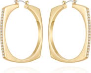 Vince Camuto Pavé Square Hoop Earrings